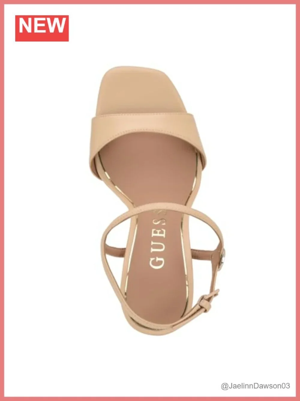 GUESS Hendora Heeled Sandals Stiletto Ankle Strap Leather Women's Shoes